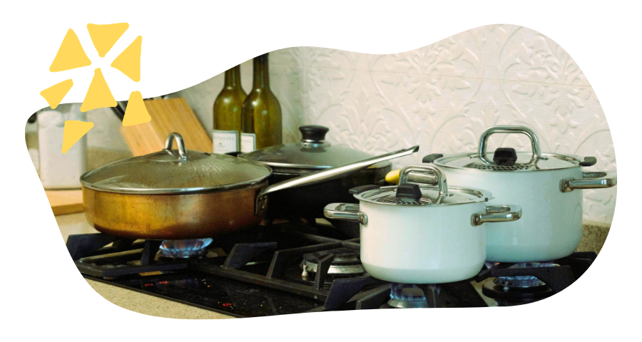 Casseroles sur plaque de cuisson - savon noir bio dégraisse - Grand Beau
