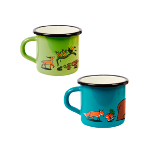 Tasse en fer émaillé enfants illustrée