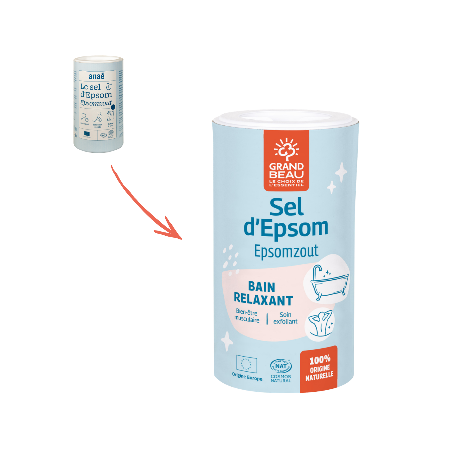 sel d'epsom Anaé devient Grand Beau - visuel avant-après