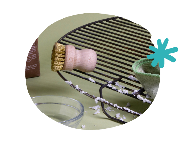 Brosse casserole sur grilles de barbecue - Cristaux de soude - Grand Beau