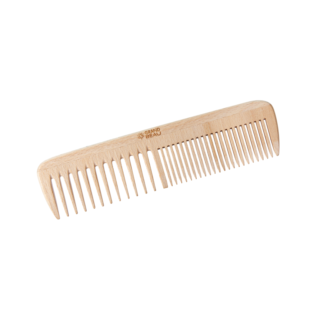 Peigne double dents en hêtre