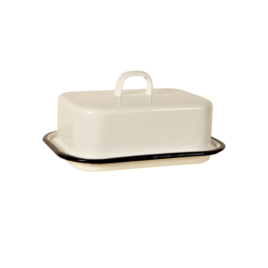 Beurrier en fer émaillé