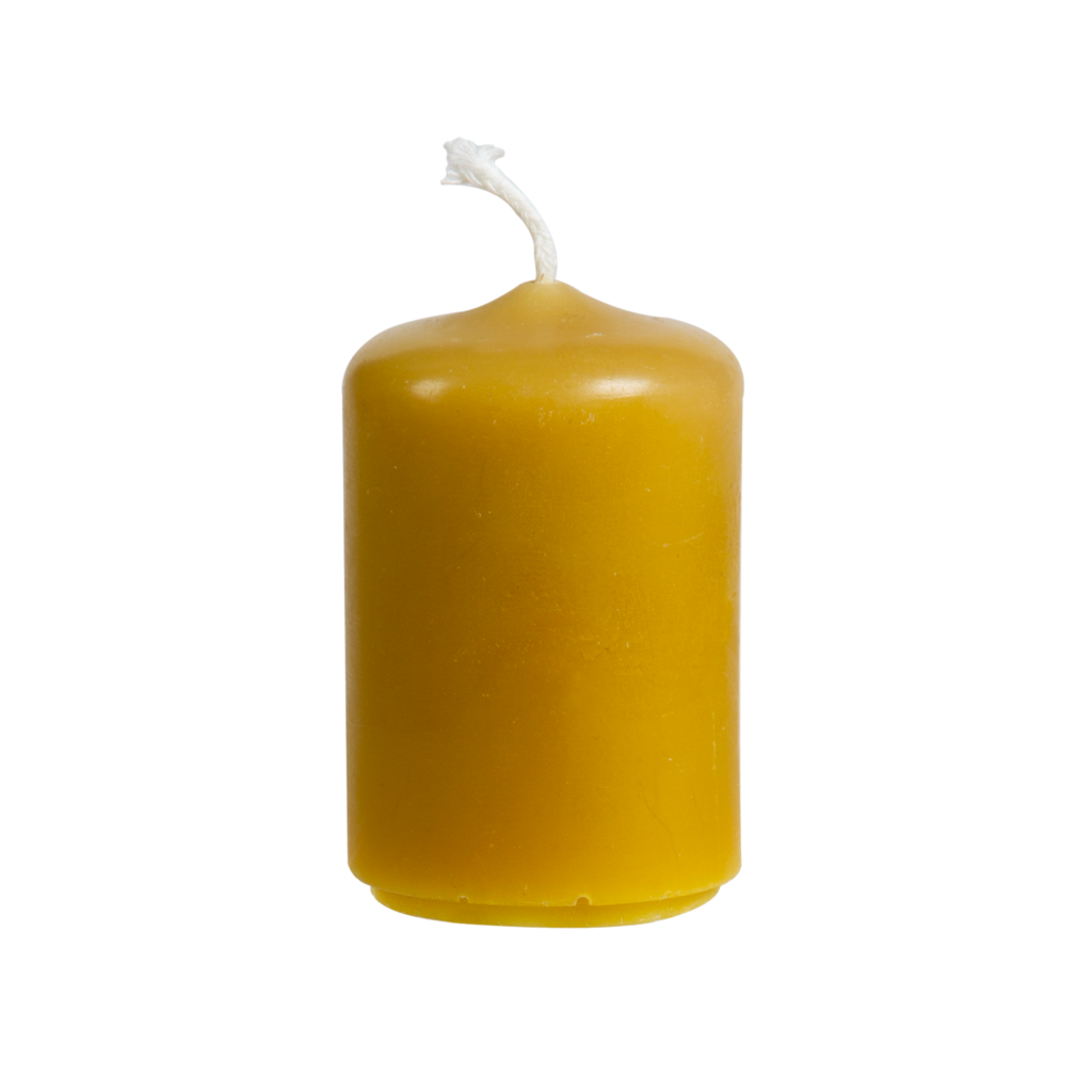 Bougie cylindrique en cire d&rsquo;abeille