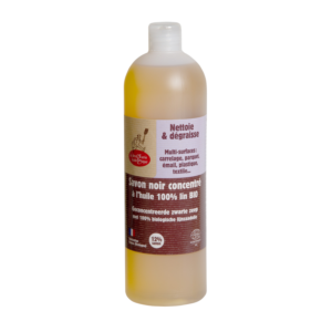 Savon noir liquide huile lin bio