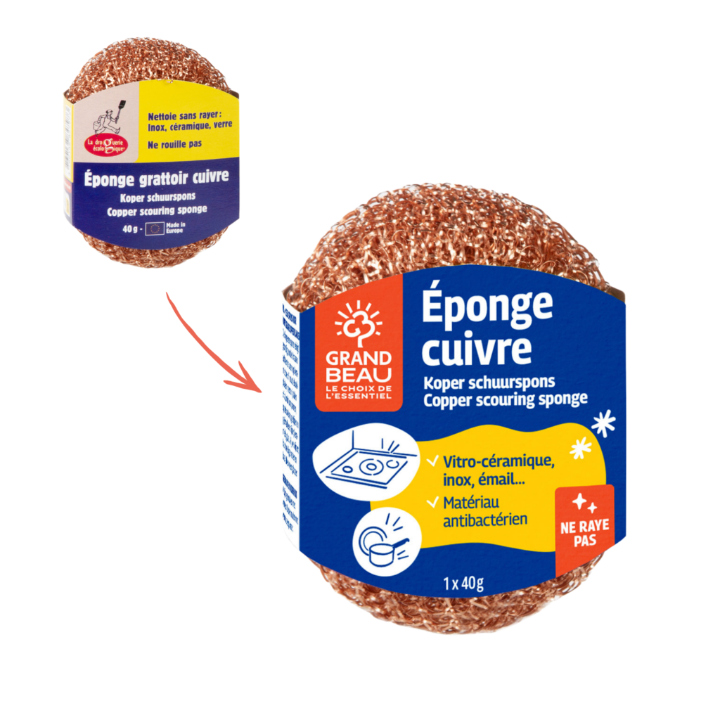Eponge grattoir en cuivre