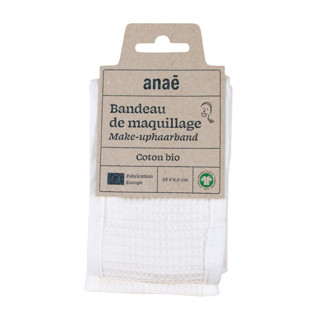 Bandeau de maquillage en coton bio