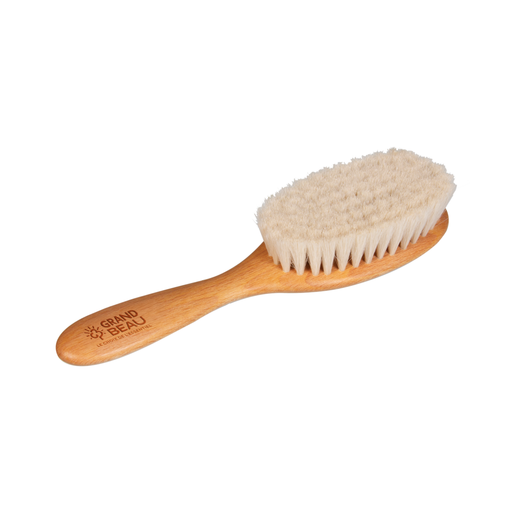 Brosse bébé en poils de chèvre