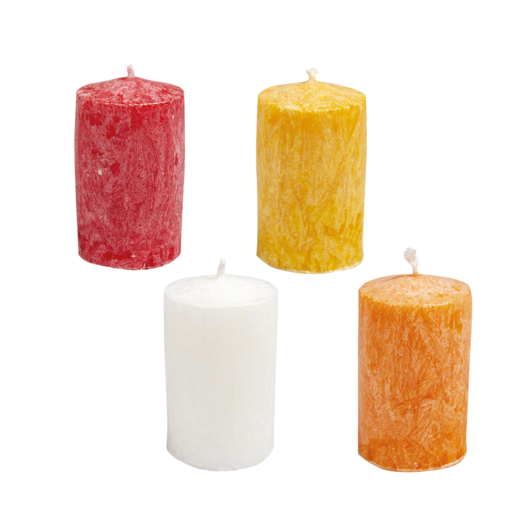 Bougie mini cylindre stéarine couleur assortie