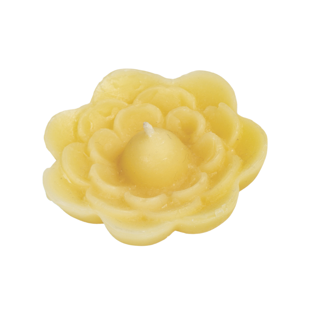 Bougie fleur cire d&rsquo;abeille