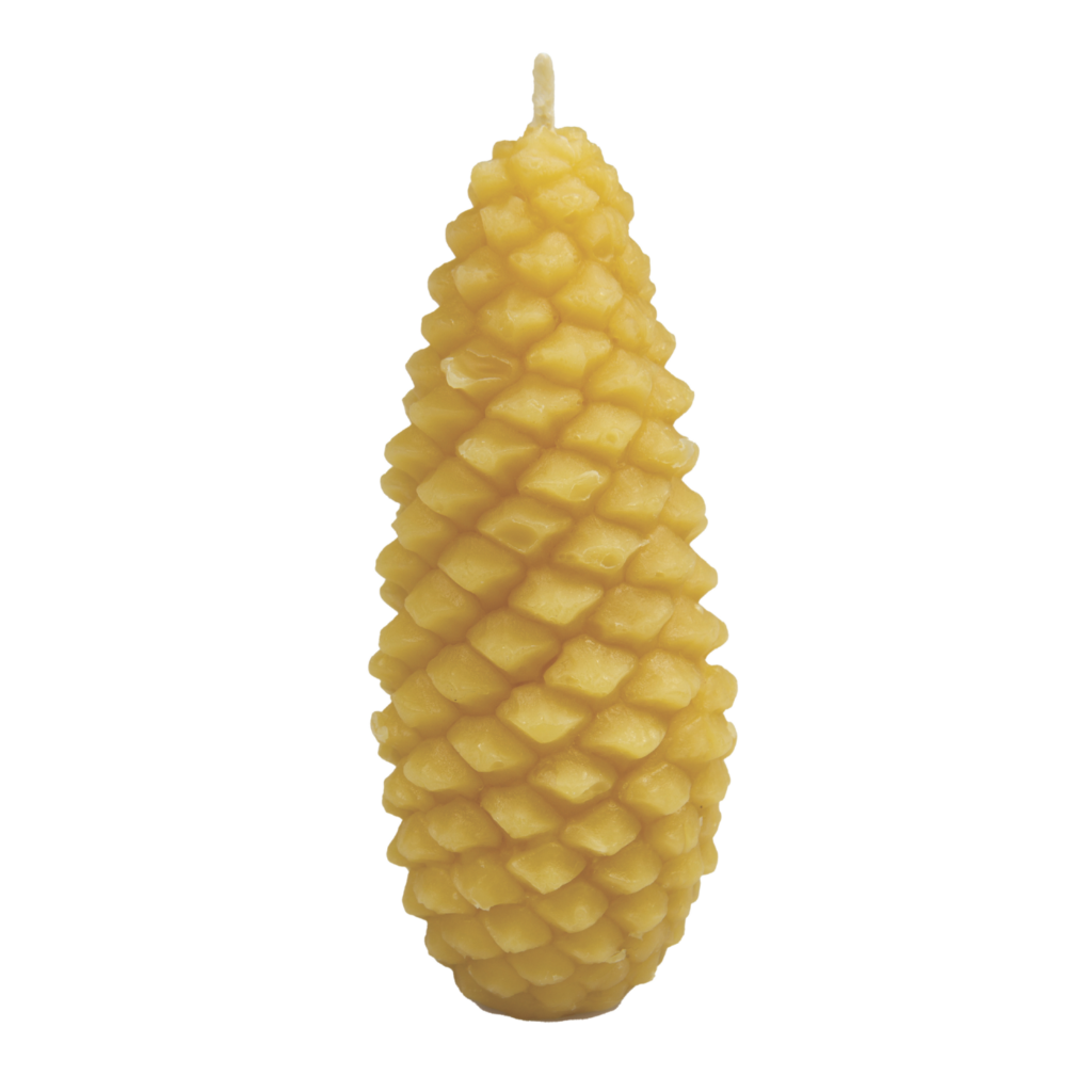 Bougie pomme de pin cire d&rsquo;abeille