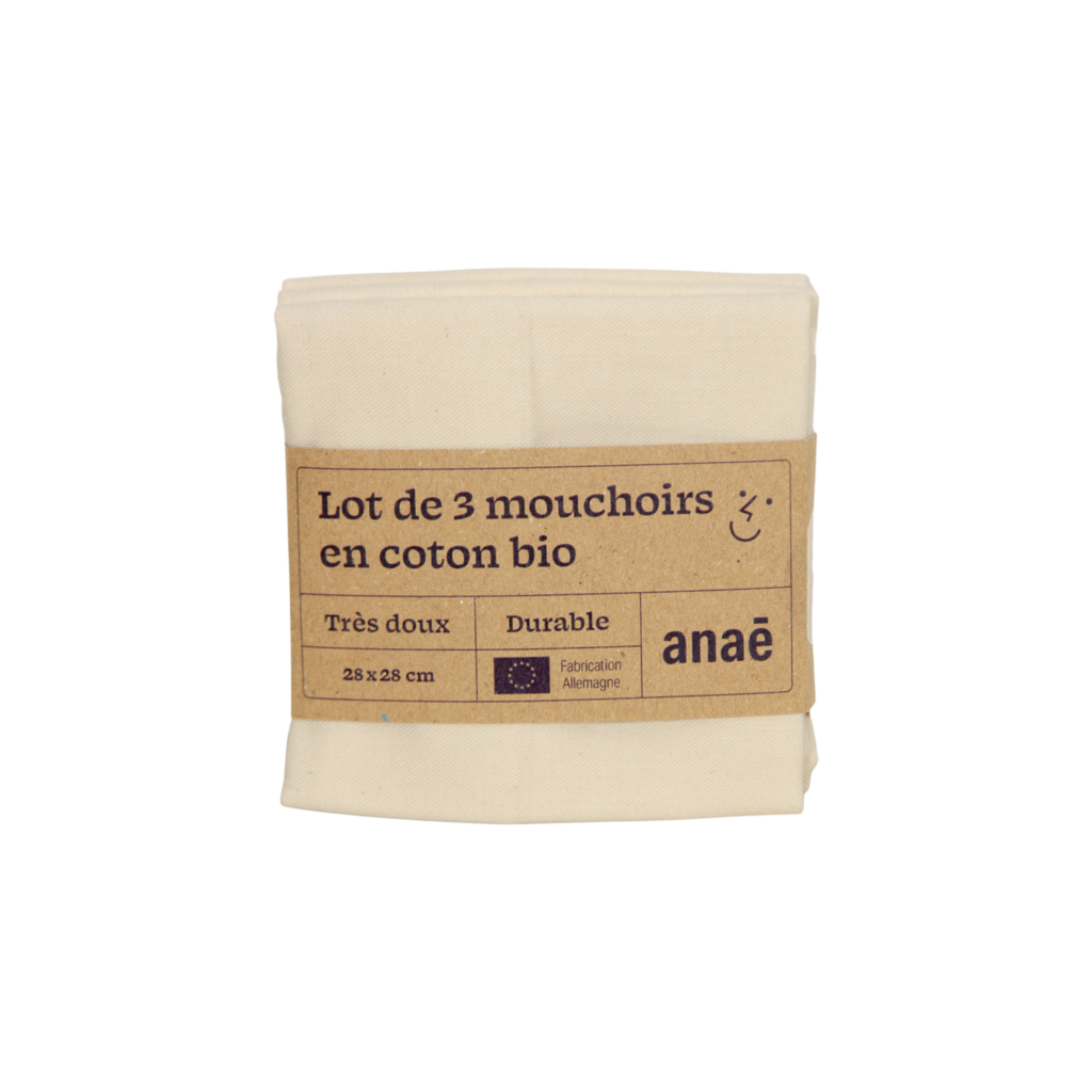 Mouchoirs lavables en coton bio