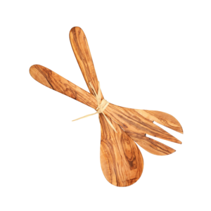 Couverts à salade en olivier