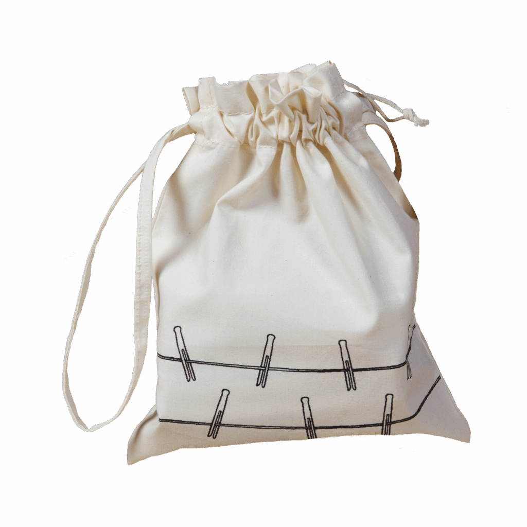 25 pinces à linge sans acier en sac coton