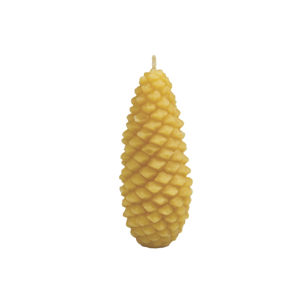 Bougie pomme de pin cire d&rsquo;abeille
