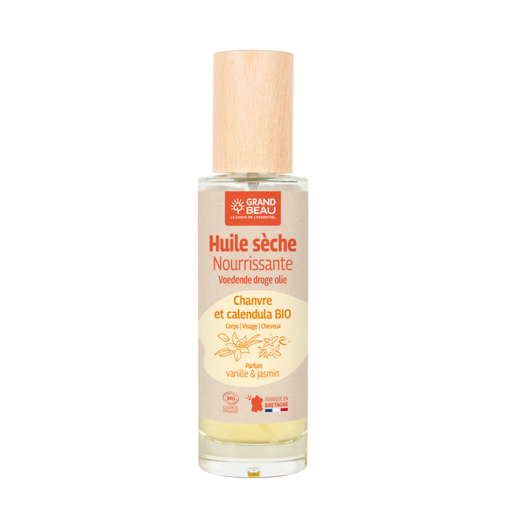 Huile sèche chanvre calendula bio