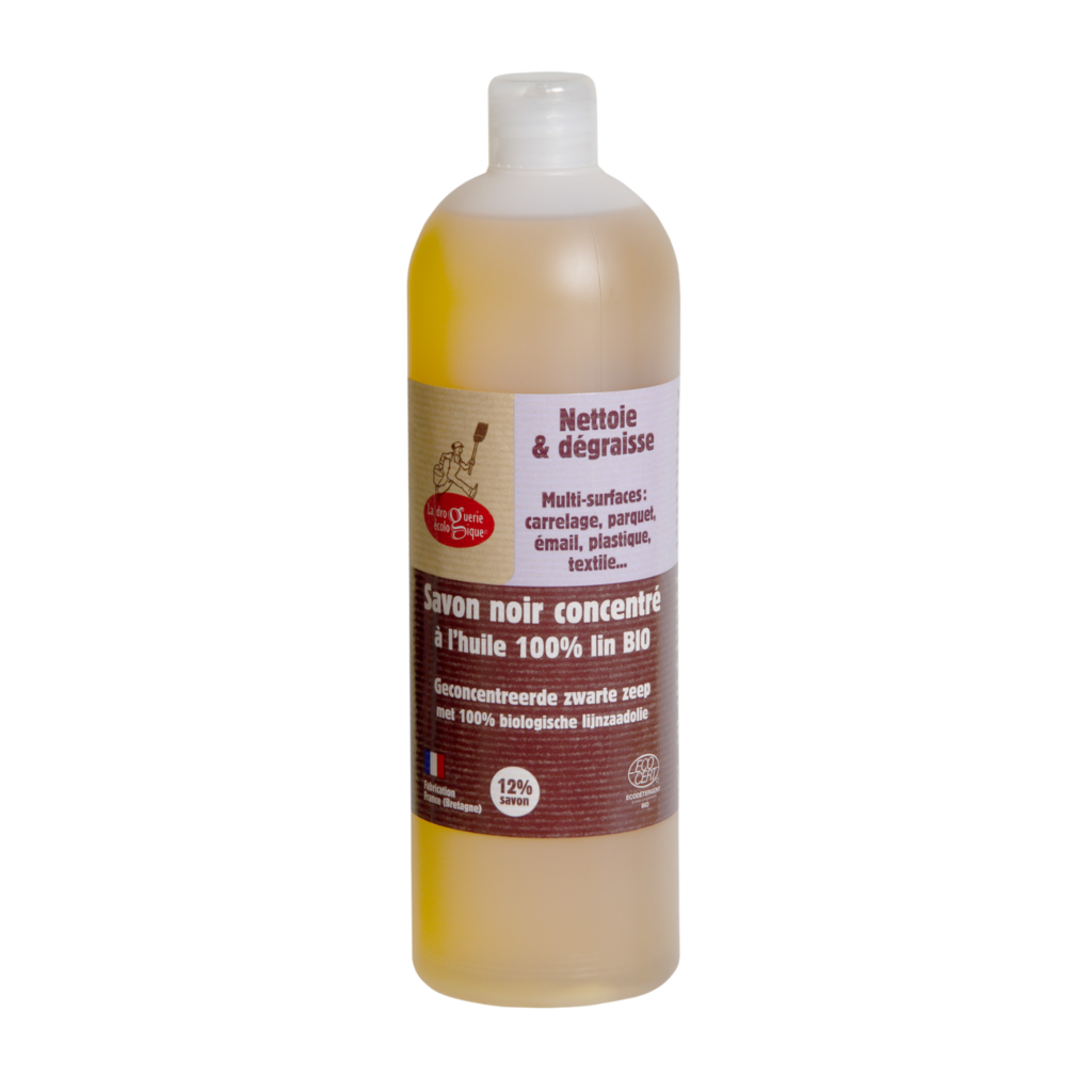 Savon noir liquide huile lin bio