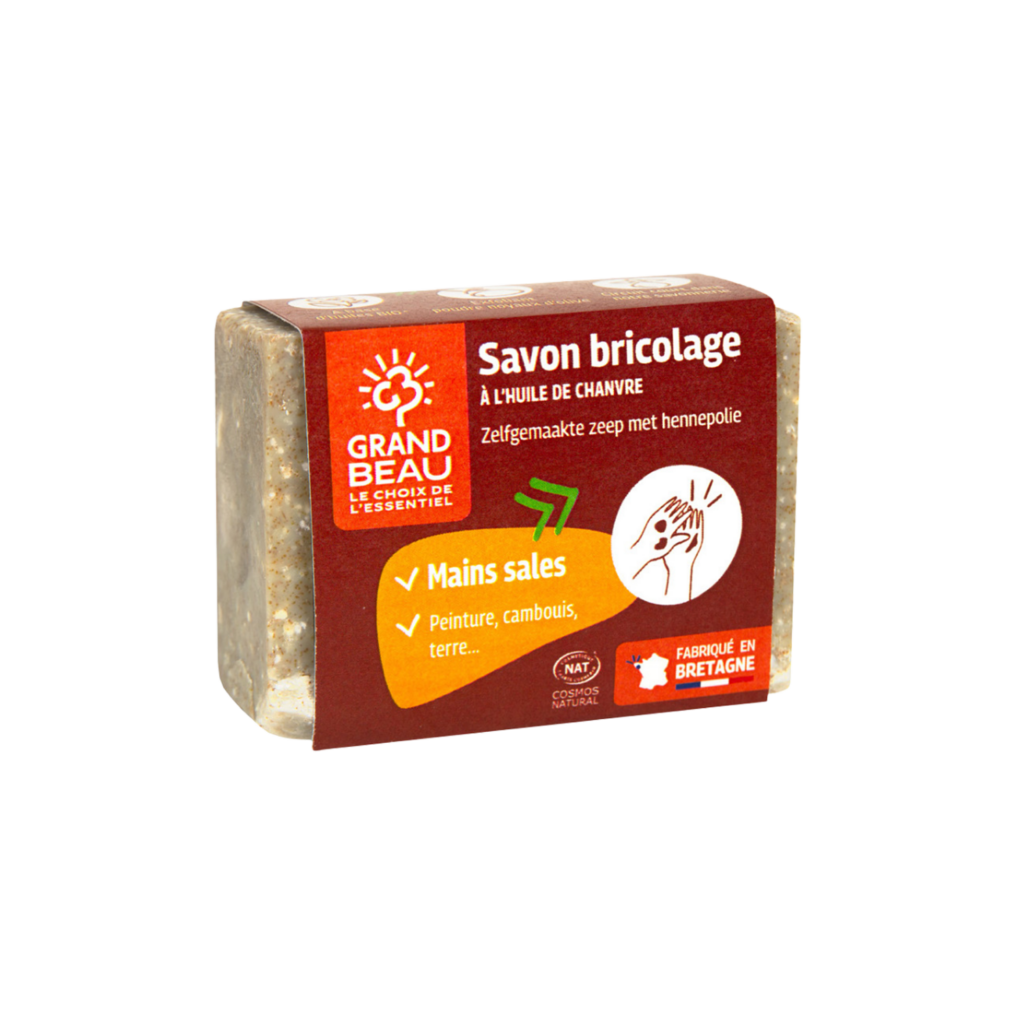 Savon bricolage chanvre bio et poudre noyau d&rsquo;olive